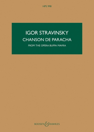 Chanson de Paracha from Marva for soprano and small orchestra Study score