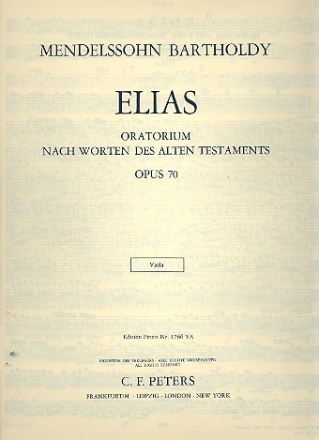 Elias op.70 Oratorium fr Soli, gem Chor und Orchester Viola