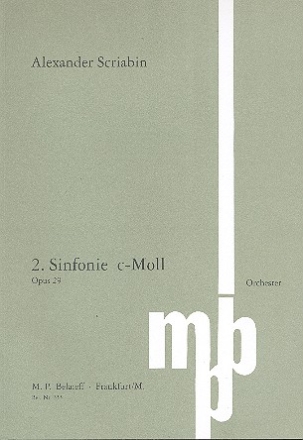 Sinfonie c-Moll Nr.2 op.29 fr Orchester Studienpartitur