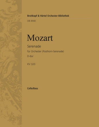 Serenade D-Dur Nr.9 KV320 fr Orchester Violoncello / Kontrabass