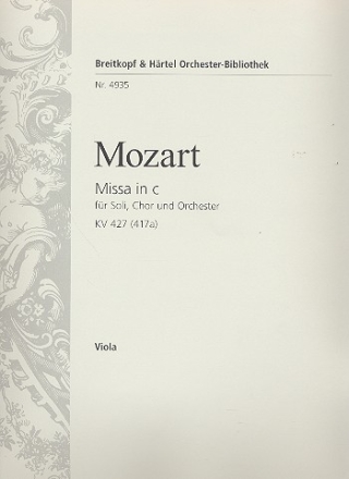 Messe c-Moll KV427 fr Soli, Chor und Orchester Viola