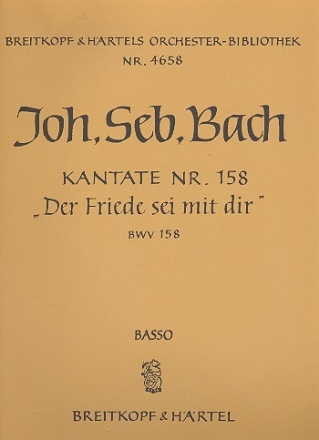 Der Friede sei mit dir Kantate Nr.158 BWV158 Violoncello / Kontrabass