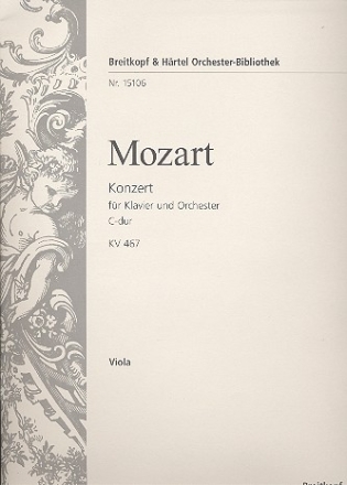 Konzert C-Dur Nr.21 KV467 fr Klavier und Orchester Viola