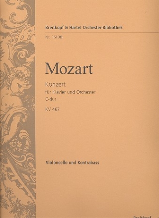 Konzert C-Dur Nr.21 KV467 fr Klavier und Orchester Violoncello / Kontrabass