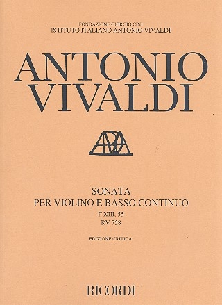 Sonata la maggiore RV758 F.XIII:55 per violino e bc