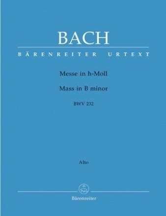 MESSE H-MOLL BWV232 FUER SOLI, CHOR UND ORCHESTER,  CHORSTIMME ALT