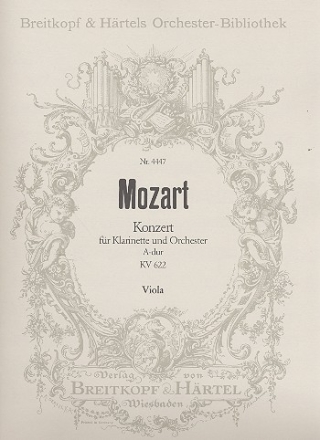 Konzert A-Dur KV622 fr Klarinette und Orchester Viola