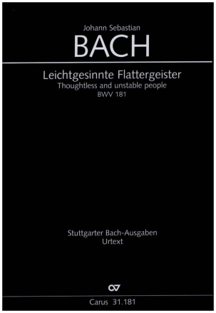 Leichtgesinnte Flattergeister bwv 181 Kantate zum Sonntag Sexagesimae Partitur (dt/en)