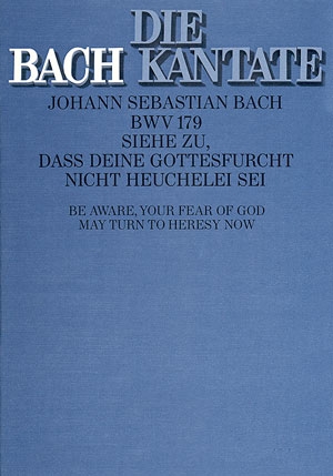 Siehe zu da deine Gottesfurcht Kantate Nr.179 BWV179 Partitur (dt/en)