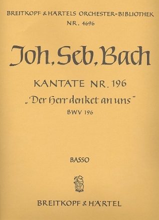 Der Herr denket an uns Kantate Nr.196 BWV196 Violoncello / Kontrabass