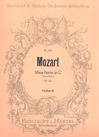 Missa C-Dur KV258 (Spaurmesse) fr Soli, Chor und Orchester Violine 2