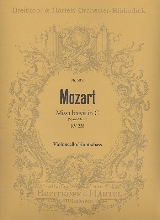 Missa C-Dur KV258 (Spaurmesse) fr Soli, Chor und Orchester Violoncello / Kontrabass