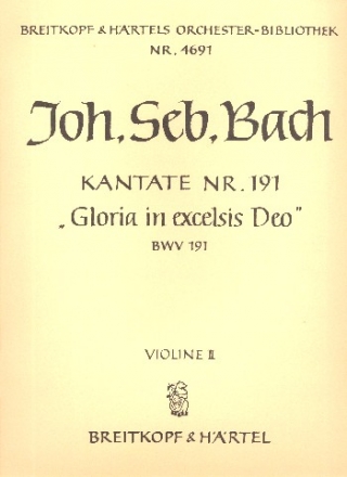 Gloria in excelsis Deo Kantate Nr.191 BWV191 Violine 2