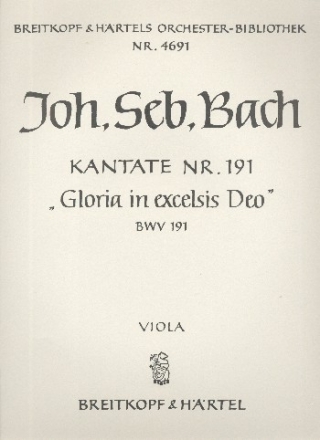 Gloria in excelsis Deo Kantate Nr.191 BWV191 Viola