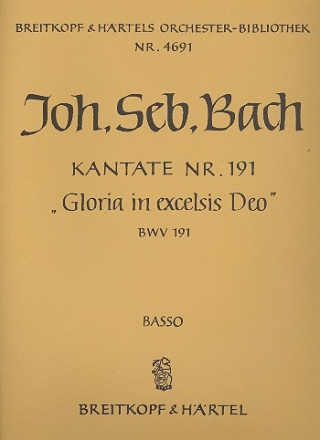 Gloria in excelsis deo Kantate Nr.191 BWV191 Violoncello / Kontrabass