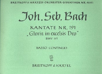 Gloria in excelsis Deo Kantate Nr.191 BWV191 Orgel