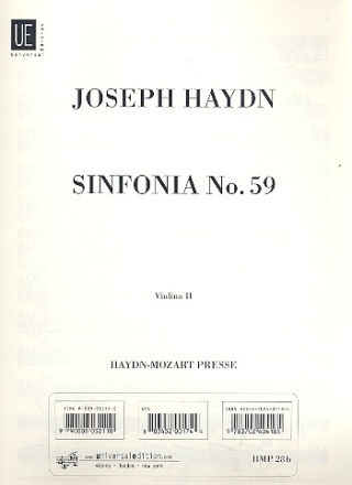 Sinfonie A-Dur Nr.59 Hob.I:59 fr Orchester Violine 2