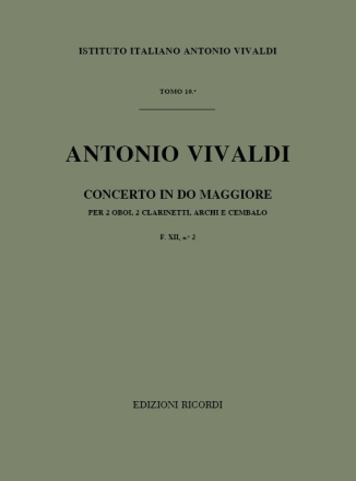 Concerto do maggiore RV559 per 2 oboi, 2 clarinetti e archi partitura