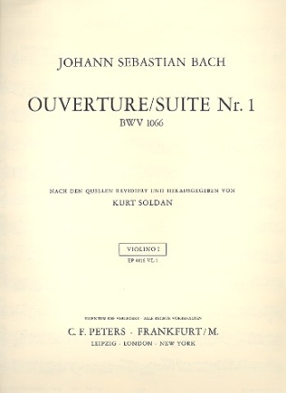 Ouvertre C-Dur BWV1066 fr Orchester Violine 1