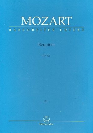 Requiem KV626 fr Soli, Chor und Orchester Chorstimme Alt