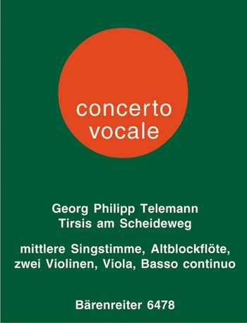 Tirsis am Scheidewege Kantate fr mittlere Stimme, Altblockflte 2 Violinen, Viola und Klavier