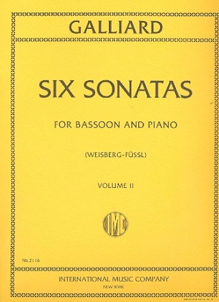 6 Sonatas vol.2 (nos.4-6) for bassoon and piano