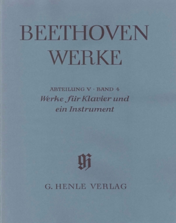 Beethoven Werke Abteilung 5 Band 4 Werke fr Klavier und ein Instrument broschiert