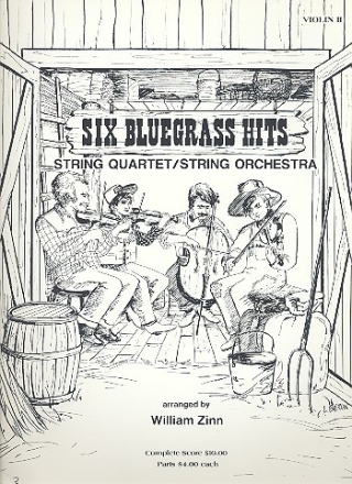 6 Bluegrass Hits for string quartet (string orchestra),  violin 2