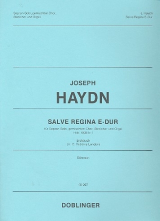 Salve Regina E-Dur Hob.XXIIIb:1 fr Sopran, Chor, Streicher und Orgel Streicherset