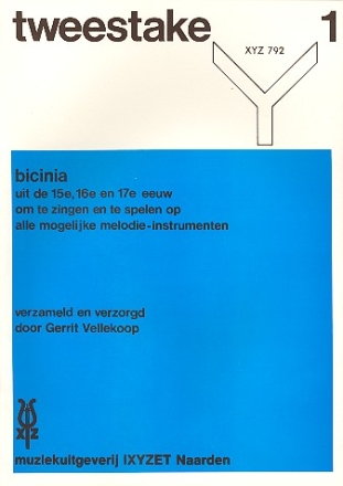 Tweestake Band 1 Bicinien aus dem 15. -17 .Jahrhundert fr 2 Melodie-Instrumente mit Gesang