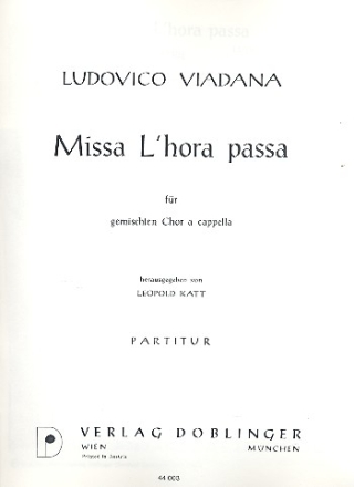 Missa l'hora passa fr gem Chor a cappella Partitur