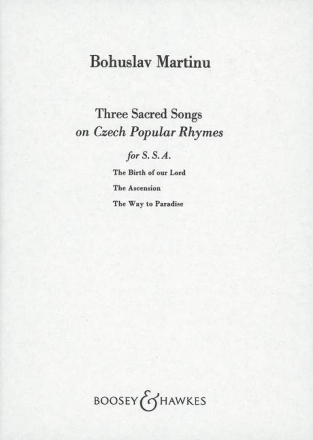 3 sacred songs on czech popular rhymes for female chorus (ssa) and violin score