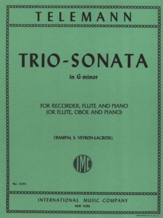 Trio g minor for recorder, flute and piano RAMPAL, JEAN-PIERRE, ED