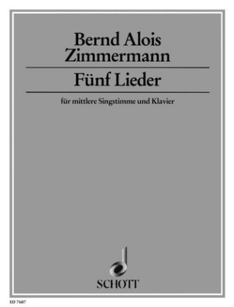 5 Lieder (1942-46) fr mittlere Singstimme und Klavier