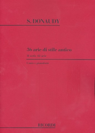 36 arie di stile antico vol.2 (12 arie) per canto e pianoforte