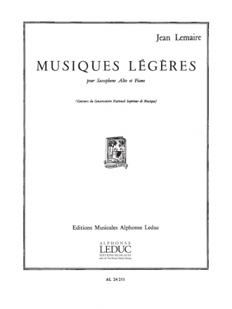 MUSIQUES LEGERES POUR SAXOPHONE ALTO ET PIANO