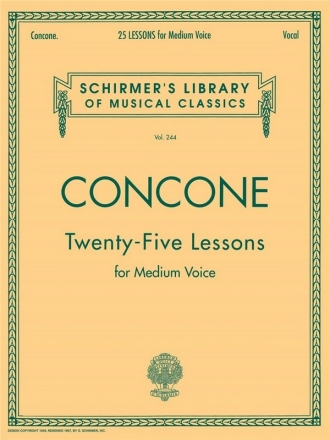 25 LESSONS FOR MEDIUM VOICE AND PIANO