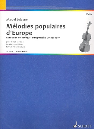 18 europische Volkslieder fr Violine und Klavier Neuausgabe 2011