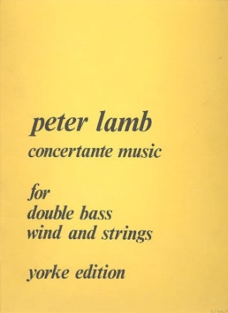 Concertante Music for double bass, wind and strings for double bass and piano