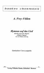 Hymnus auf das Lied fr gem Chor a cappella Partitur