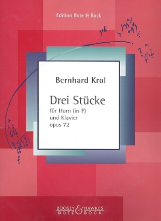 3 Stcke op.72 fr Horn in F und Klavier