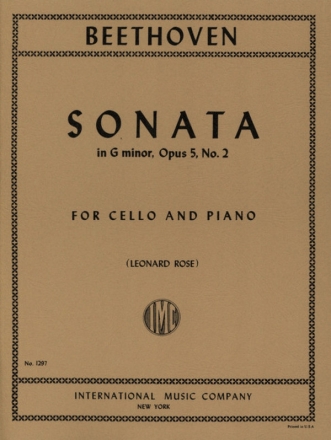 Sonata g minor op.5 no.2 for cello and piano