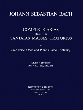 Complete Arias vol.4 for soprano, oboe and bc 4 parts