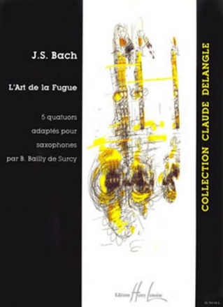 L'art de la fugue pour 4 saxophones partition et parties