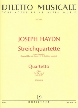 Streichquartett C-Dur op.54,2 Hob.III:57  Stimmen