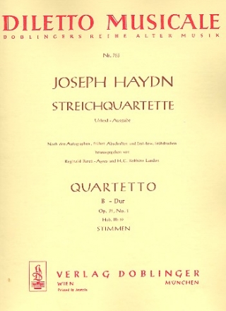 Streichquartett B-Dur op.71,1 Hob.III:69 Stimmen