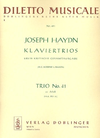 Trio es-Moll Nr.41 Hob.XV:31 fr Klavier, Violine und Violoncello