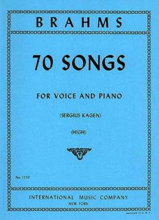 70 Songs for high voice and piano (en/dt) KAGEN, SERGIUS, ED.