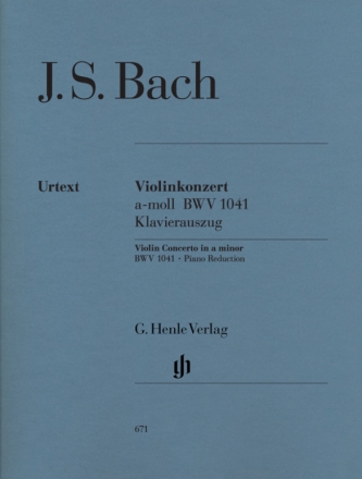 Konzert a-Moll BWV1041 fr Violine und Orchester fr Violine und Klavier