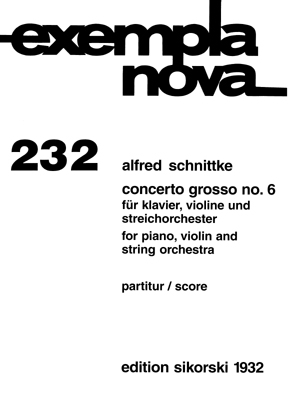 Concerto grosso Nr.6 fr Klavier, Violine und Streichorchester Studienpartitur